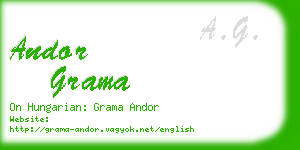 andor grama business card